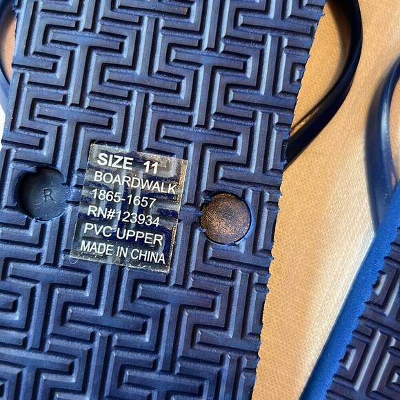 Southern Tide Flip Flops Sandals Beach Pool Summer Print Logo Detail - Picture 5 of 6